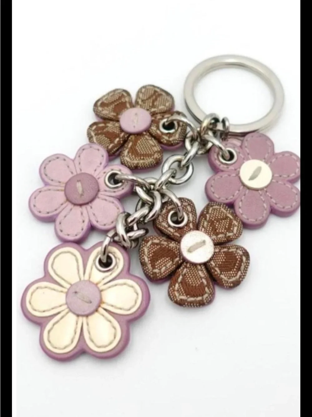 Coach Bag Charm Signature Daisy Floral Cluster,Japan Exclusive 2005 Style: 92238